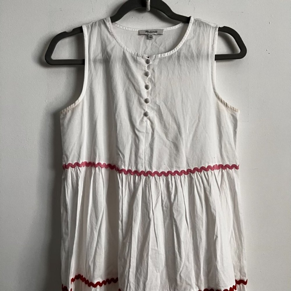 Madewell Rickrack Cattail Tiered Dress View 4